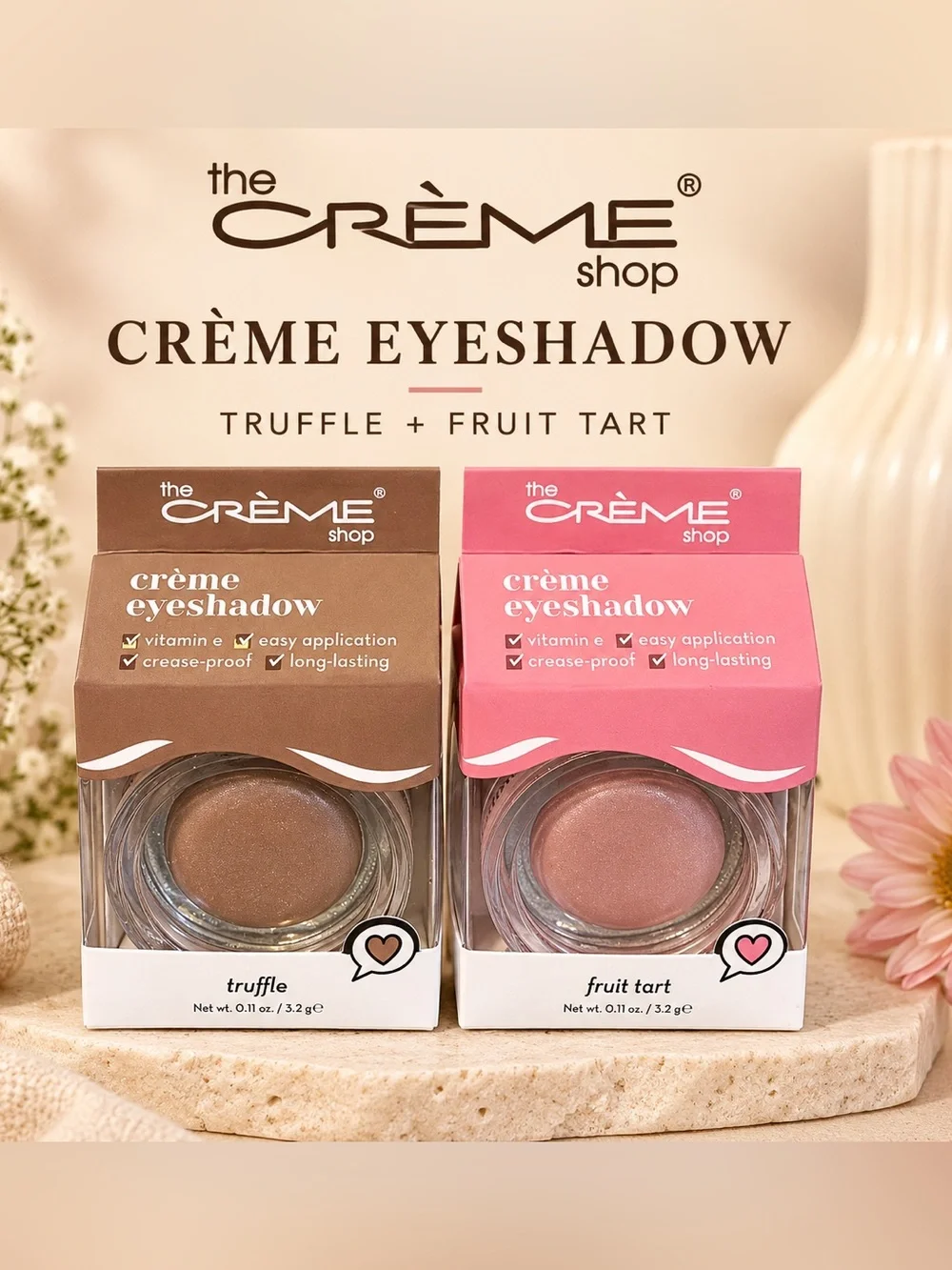 The Crème Shop-Crème Eyeshadow Duo, Truffle & Fruit Tart